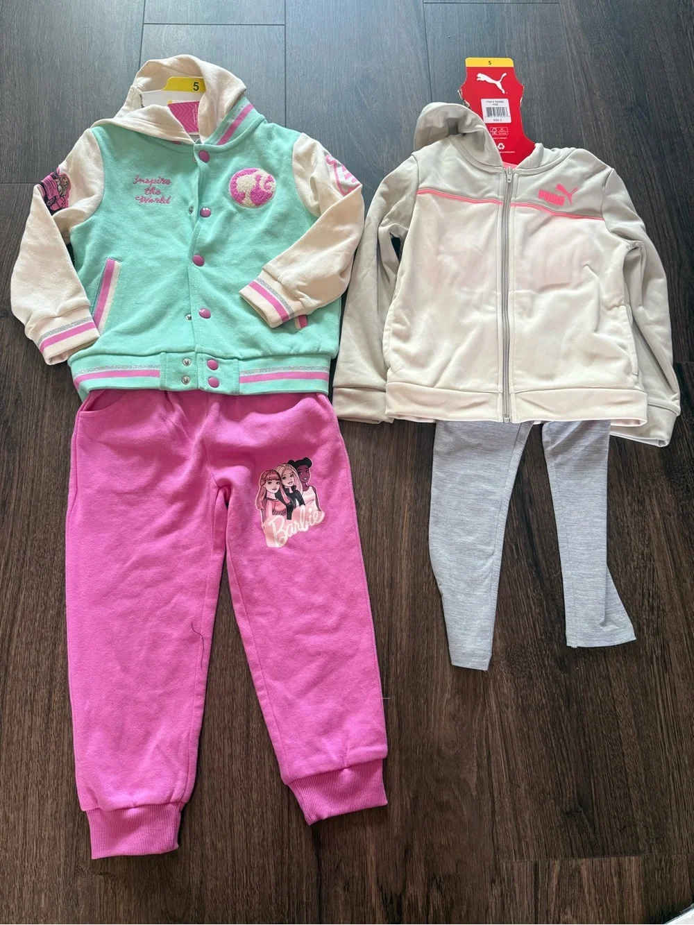 Bundle of Barbie Character  & Puma Kids' 3-piece Jacket Sets